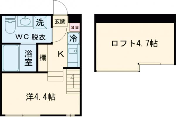 西瑞江の完工年月(2020年2月)築の賃貸アパートの間取り