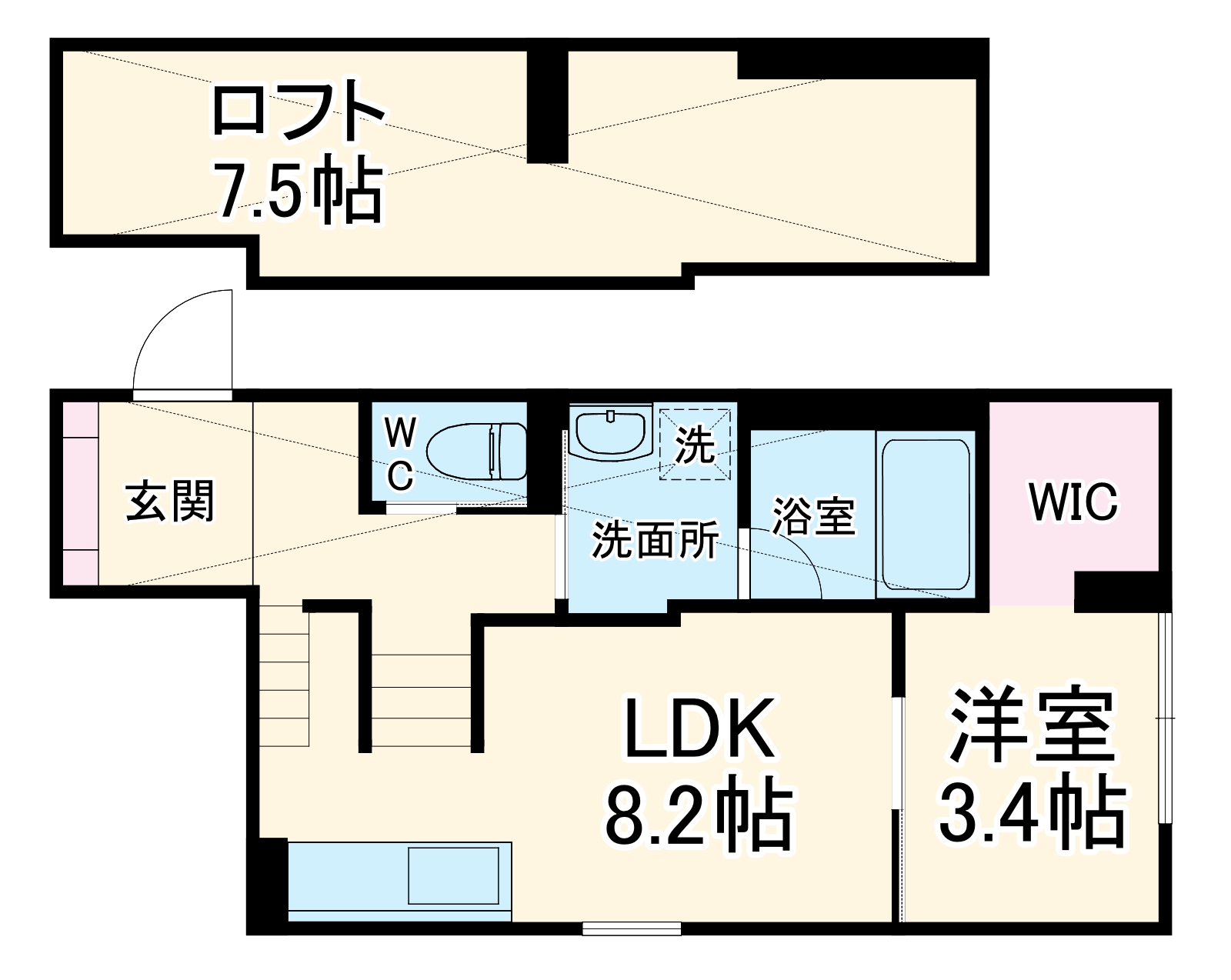 スマイシアAPARTMENT西富田の間取り