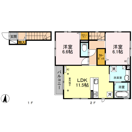 フルールの間取り
