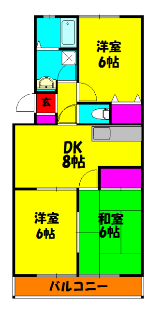 ヤツダハイツAの間取り