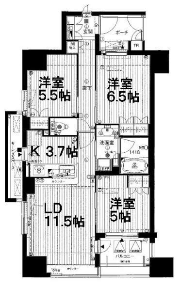 藤和シティホームズ板橋仲宿の間取り