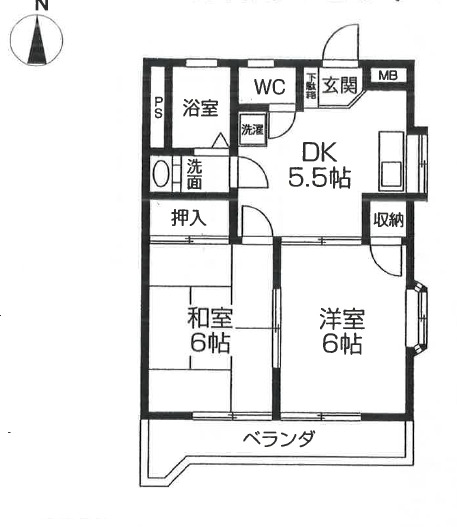 ビューハイツ司の間取り