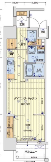 長柄西の完工年月(2020年9月)築の賃貸マンションの間取り