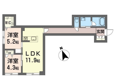 シャンテ ユーⅠの間取り