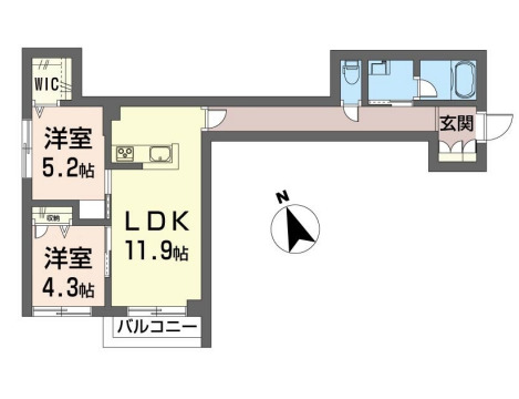 シャンテ ユーⅠの間取り