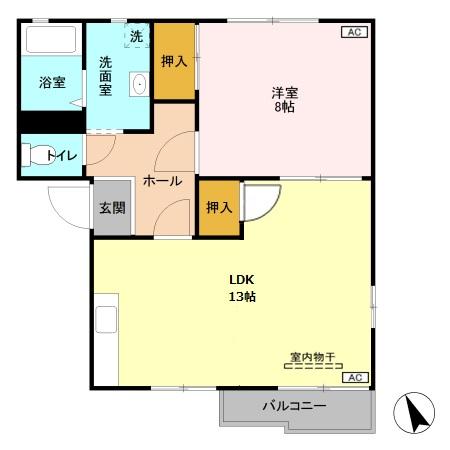 エレガンスコーポヤマニ Aの間取り