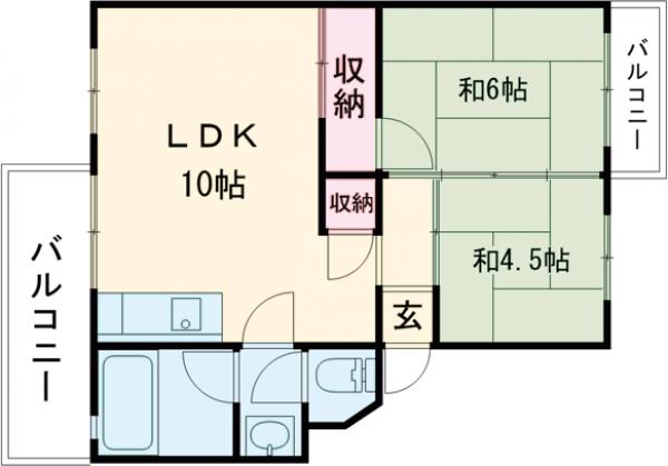 春木マンションA棟の間取り