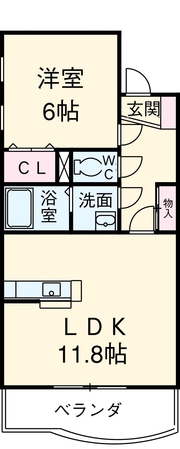アンソレイエ勝川の間取り
