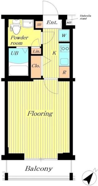 京島の完工年月(2021年4月)築の賃貸マンションの間取り