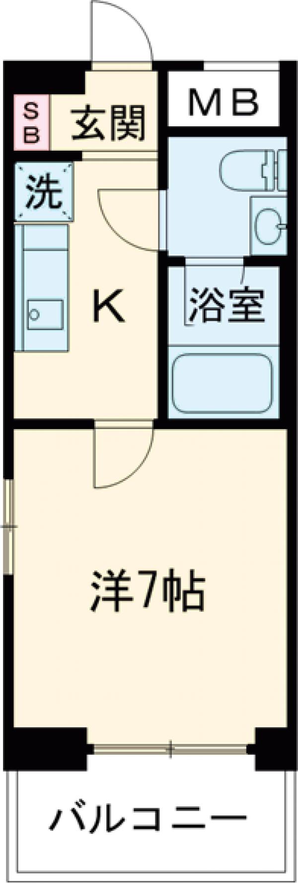 高松町の完工年月(2008年1月)築の賃貸マンションの間取り