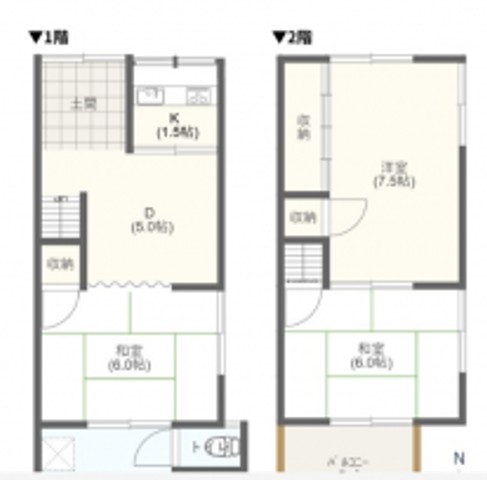 山田猫塚町貸家の間取り