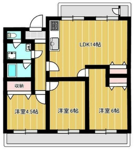 厚木岡田団地12号棟の間取り