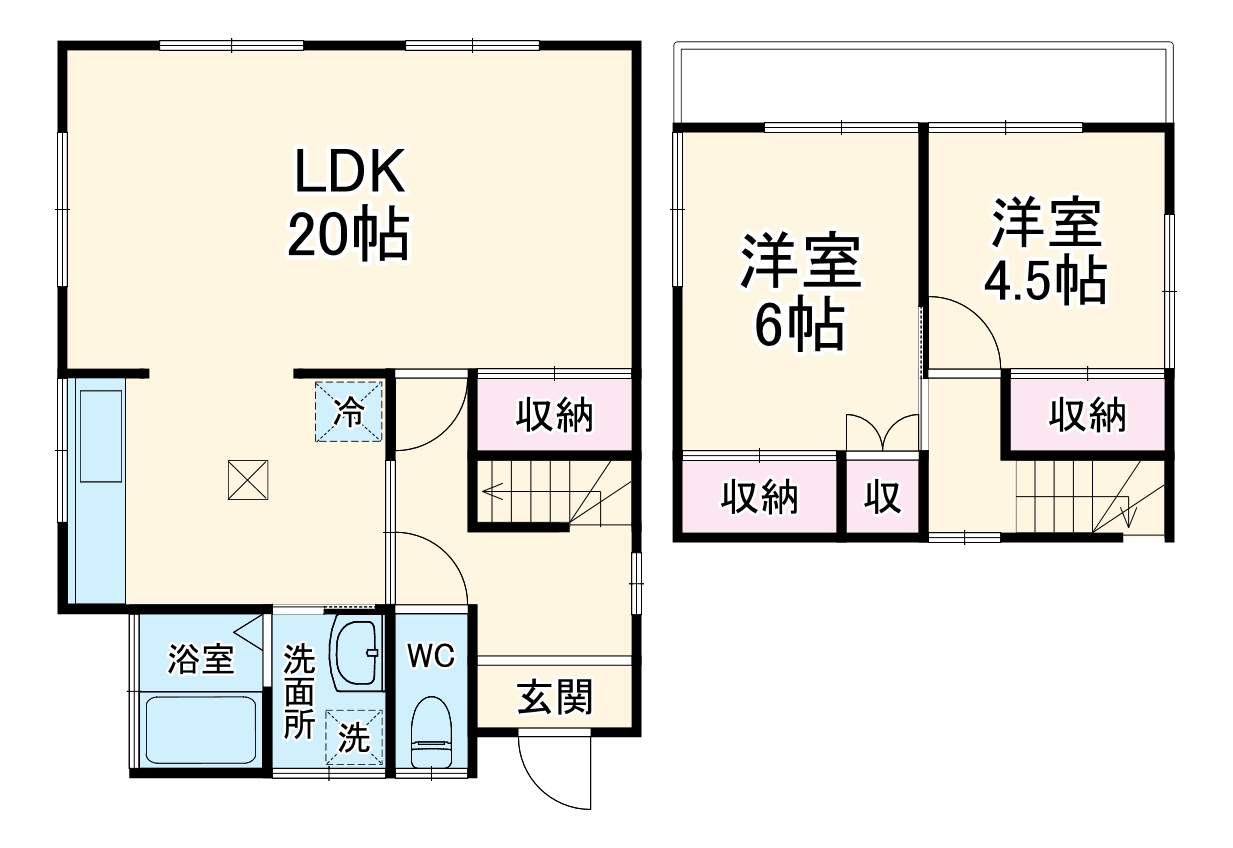 行田市ジャパンディスタイルデザイナーズリノベ戸建の間取り