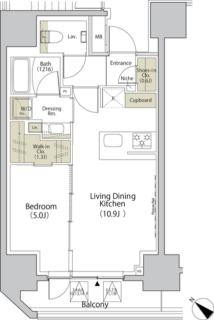 ザ・パークハビオ江古田の間取り