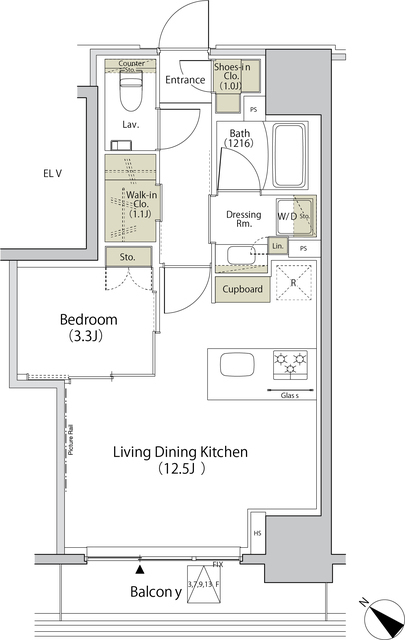 ザ・パークハビオ江古田の間取り