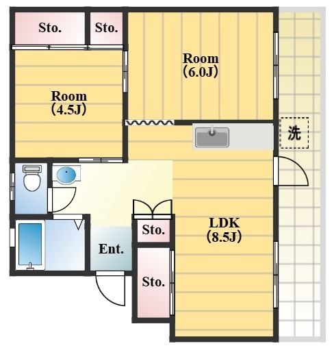稲毛団地18号棟の間取り