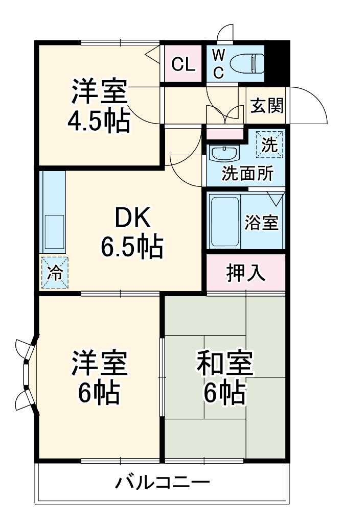 ガーデンハウス1号棟の間取り