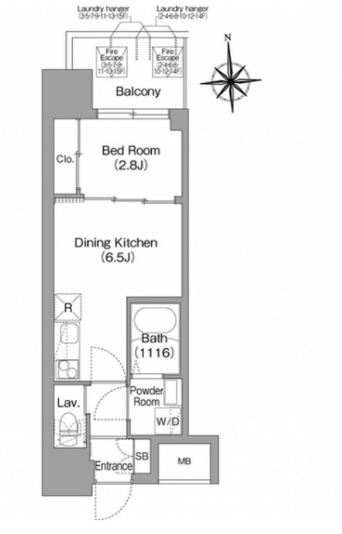 コンフォリア・リヴ淡路町一丁目の間取り