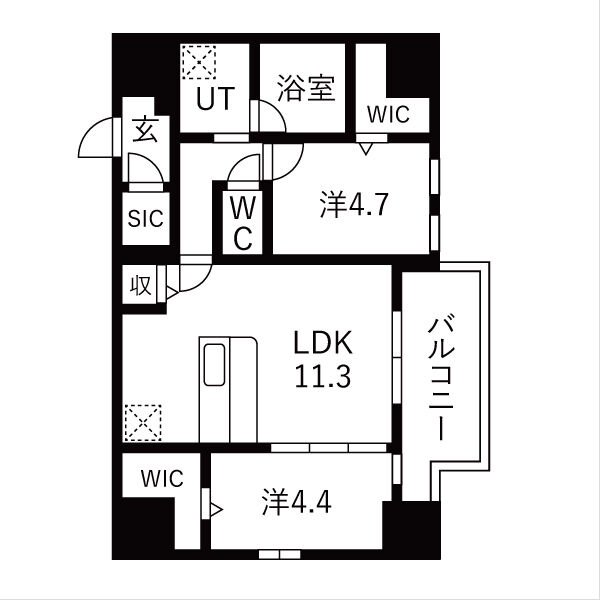 スプランディッドXの間取り