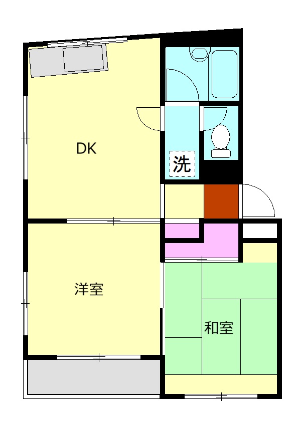 カナミヤコーポの間取り