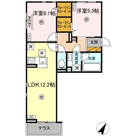 Serenvita Matsushiro(セレウィータ マツシロ)の間取り