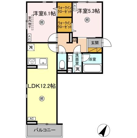 Serenvita Matsushiro(セレウィータ マツシロ)の間取り