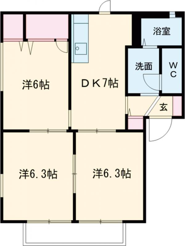 タウンハイツ東峰Cの間取り