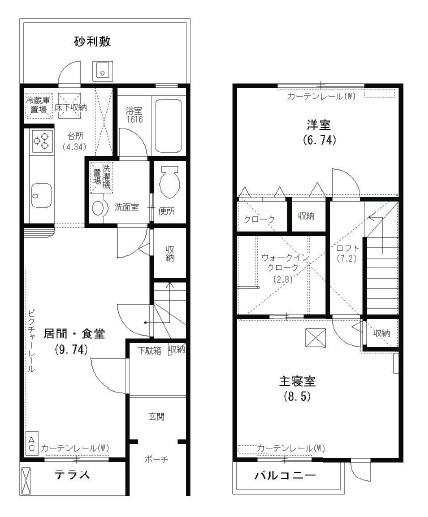 プレジール妙典B棟の間取り