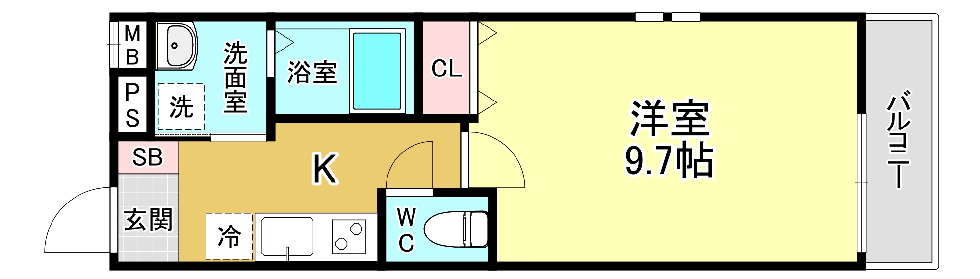 野里の完工年月(2021年2月)築の賃貸アパートの間取り