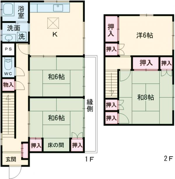 牛久市小坂町戸建の間取り