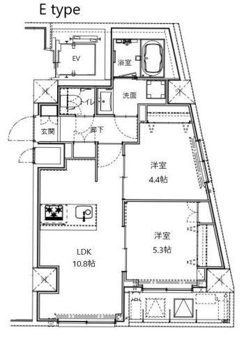 レアライズ町屋の間取り