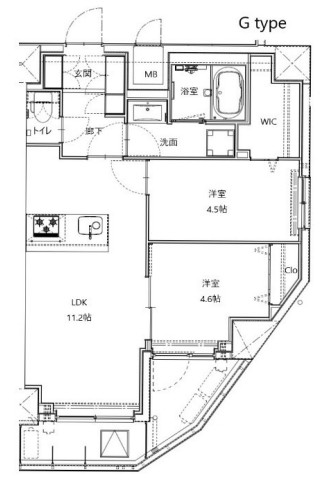 レアライズ町屋の間取り