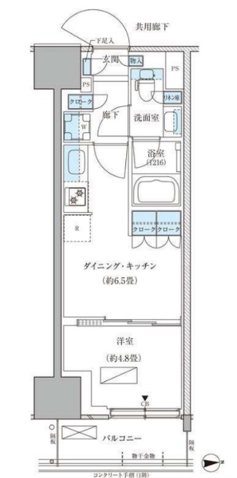 パークアクシス品川天王洲アイルの間取り
