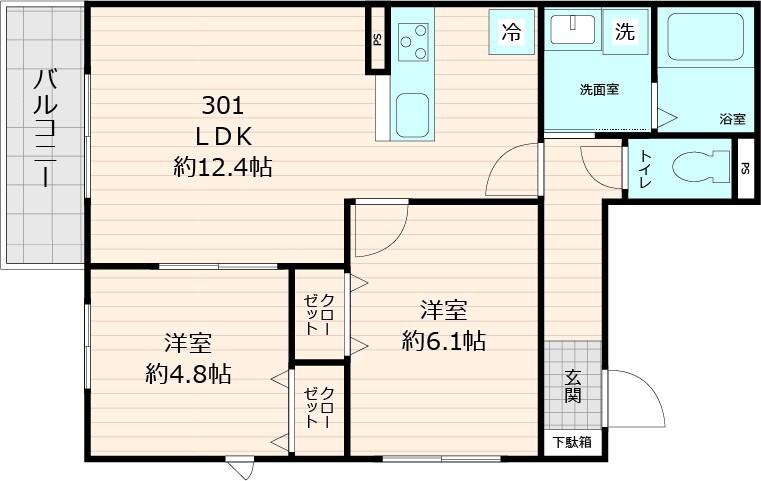 仮称)メゾン ド ココルソレイユの間取り
