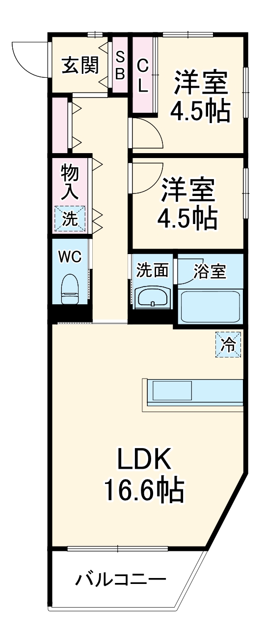 THE TAKASUNA KULTURCの間取り