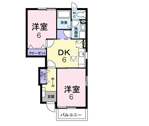 プロムナードAの間取り