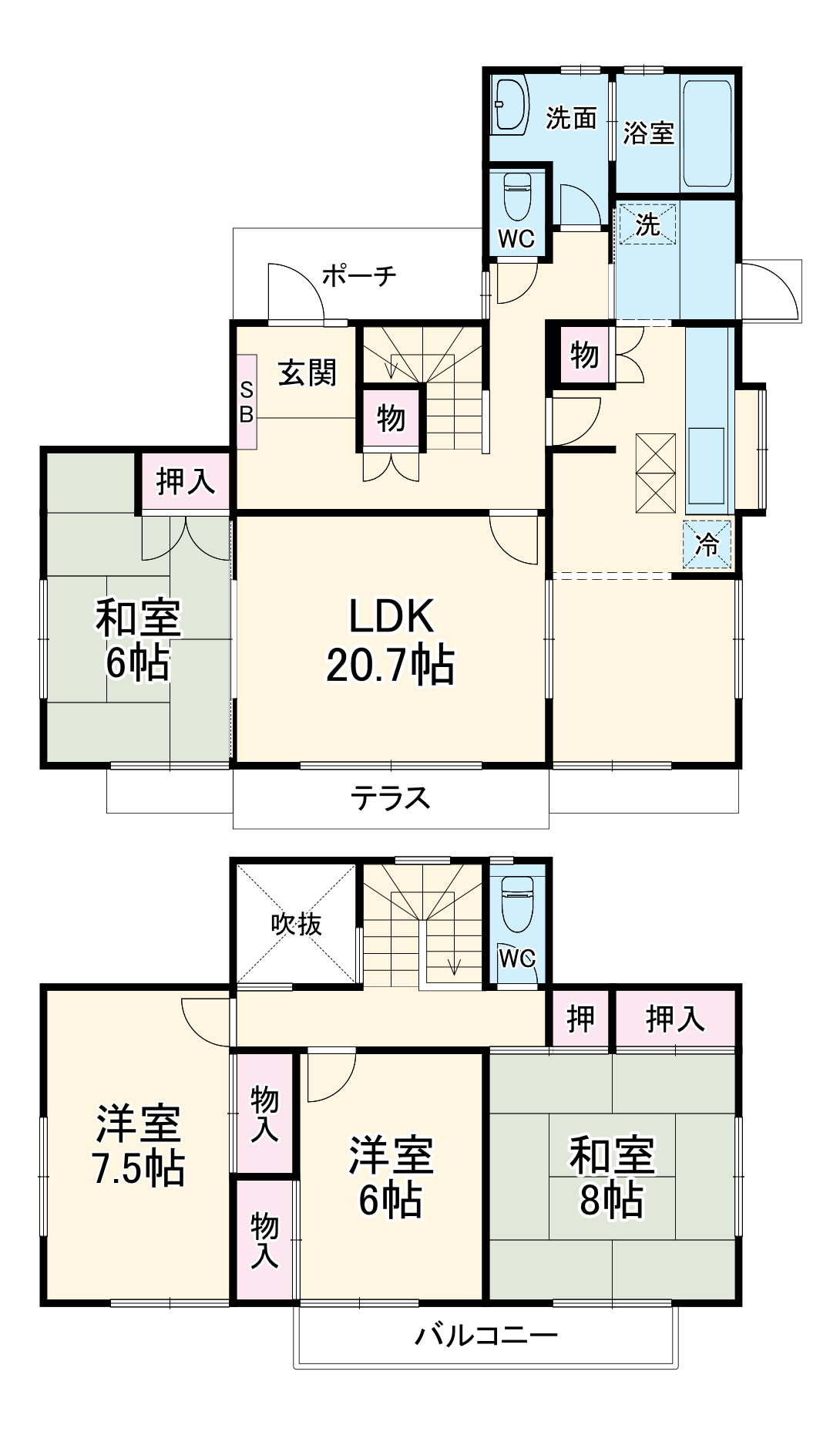丸山台戸建ての間取り