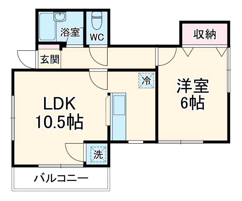 北星コーポの間取り