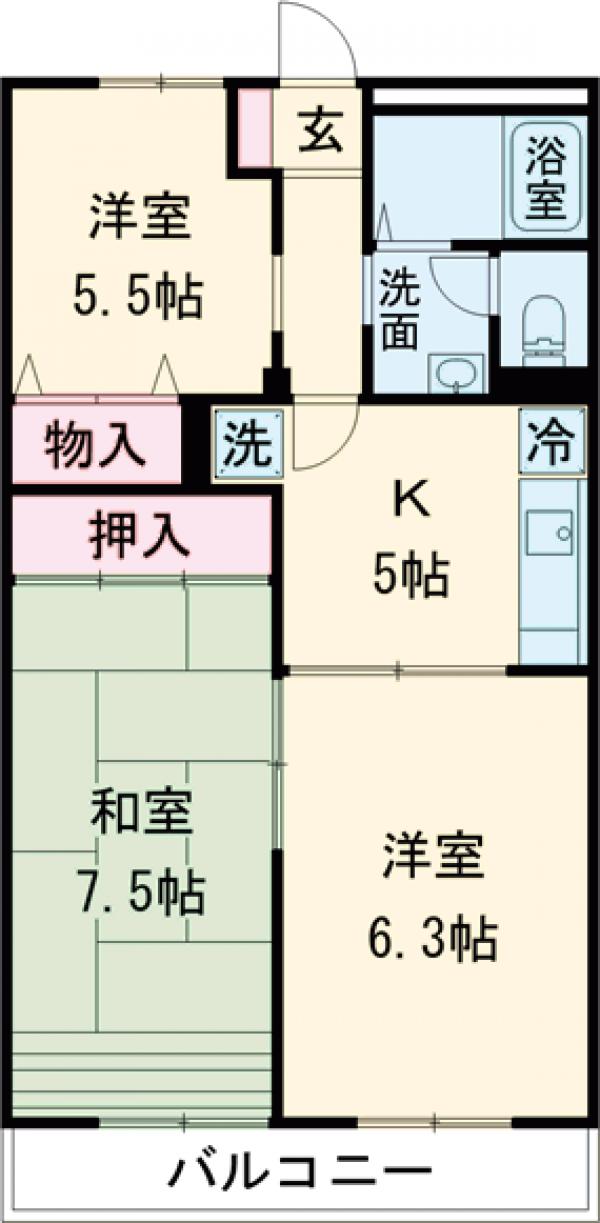 グリーンパールA・Bの間取り