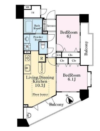 ラング・マンション立川の間取り