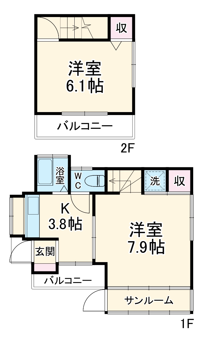 柳島町戸建の間取り