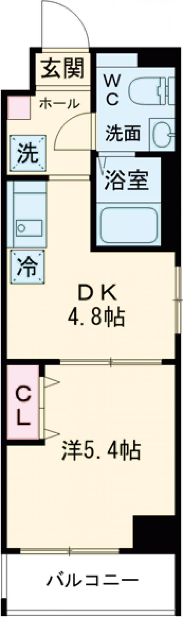 ペアパレス六町環七北通りの間取り
