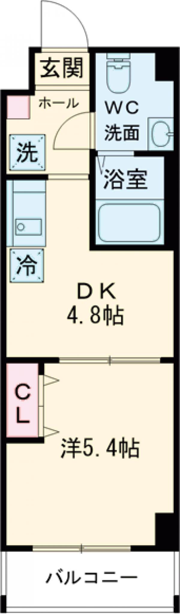ペアパレス六町環七北通りの間取り