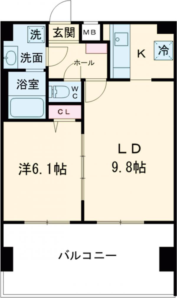 ペアパレス六町環七北通りの間取り