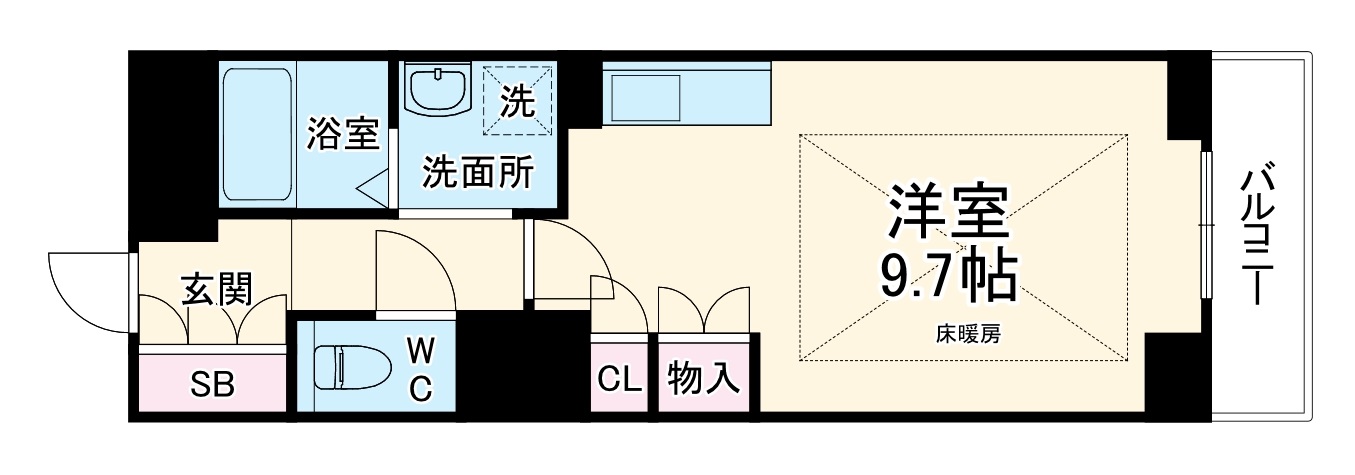 エルヴェ東天満の間取り