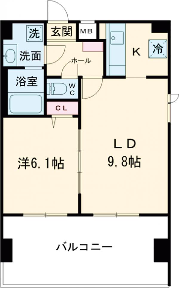 ペアパレス六町環七北通りの間取り