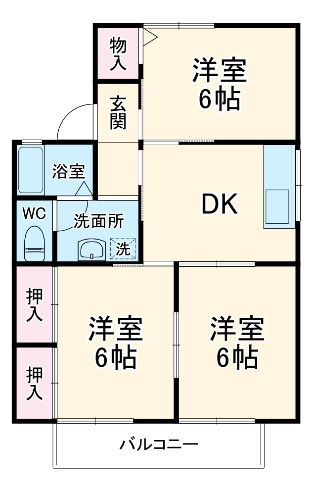 セジュール東山 C棟の間取り