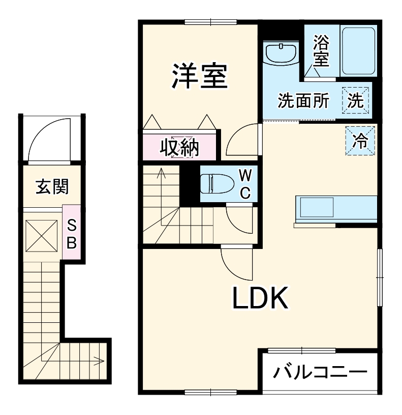 リーブルファイン柏南逆井の間取り