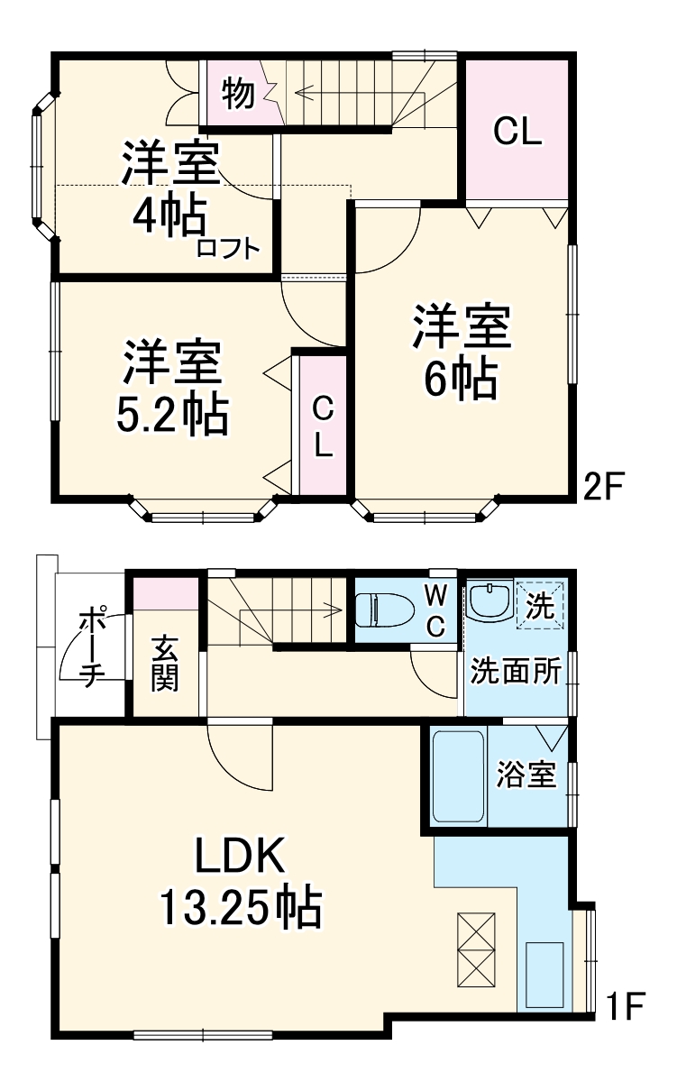 横浜市中区上野町３丁目戸建の間取り