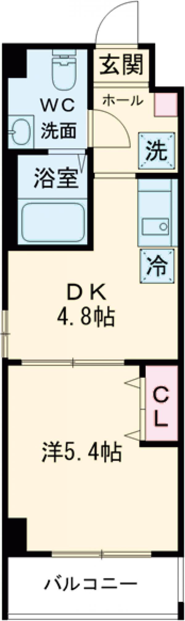 ペアパレス六町環七北通りの間取り